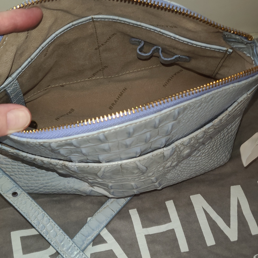 SOLD Brahmin Light Blue Mini Duxbury Melbourne Shoulder Bag EUC - Picture 10 of 16